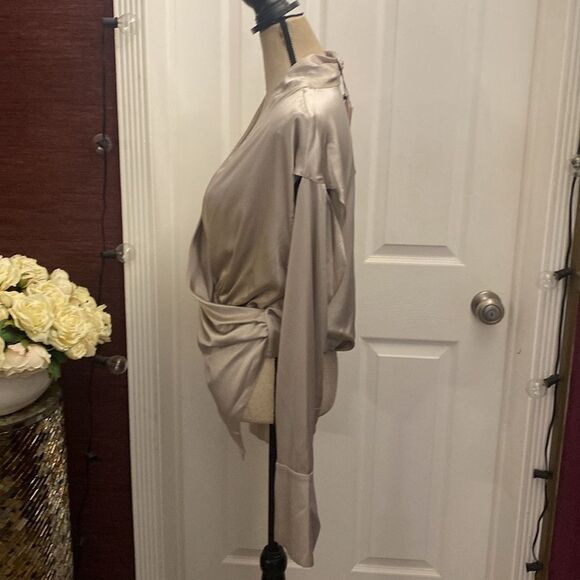 NWT Et Ochs Elegant silk  Women's Drape Top, L - Picture 6 of 14